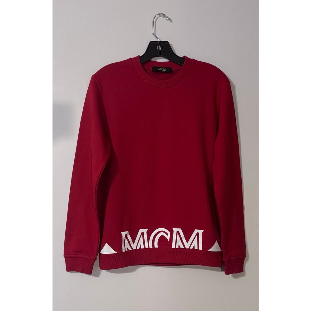 New Auth. MCM Red Logo Sweatshirt Size S